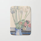 Charles Rennie Mackintosh "White tulips" Bath Mat Gallery Image 1