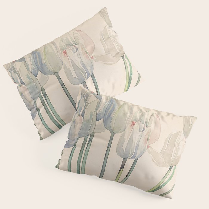 Charles Rennie Mackintosh "White tulips" Pillow Sham Gallery Image 1