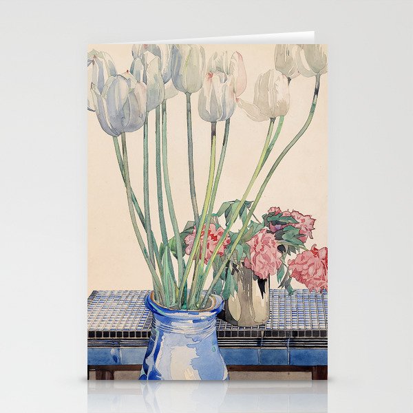 Charles Rennie Mackintosh "White tulips" Stationery Card Gallery Image 1