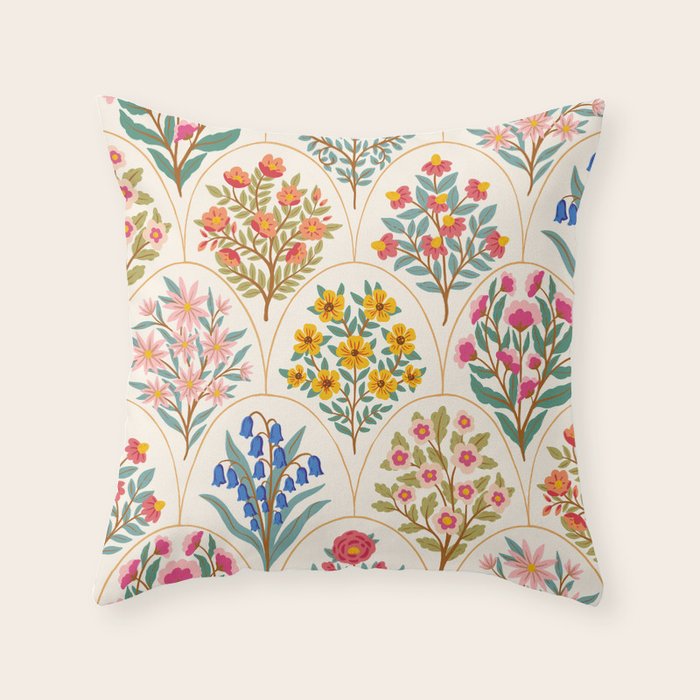 Heritage Garden - Light Spring Throw Pillow Gallery Image 6