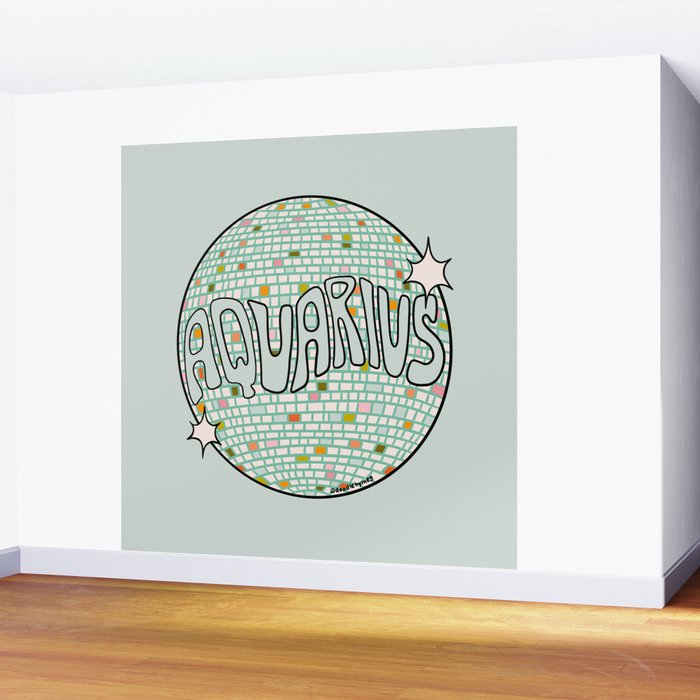 Aquarius Disco Ball Wall Mural Gallery Image 2