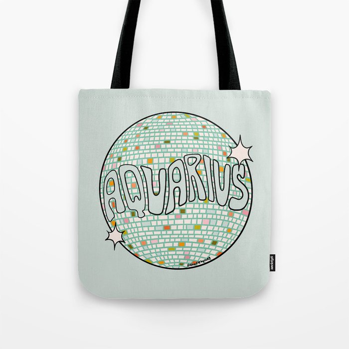 Aquarius Disco Ball Tote Bag Gallery Image 1