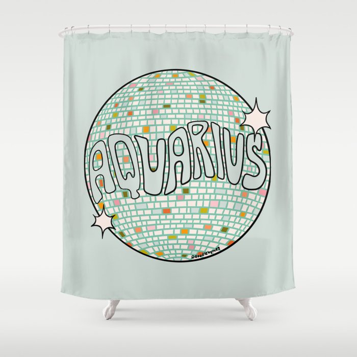 Aquarius Disco Ball Shower Curtain Gallery Image 1