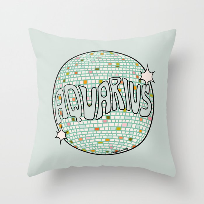 Aquarius Disco Ball Throw Pillow Gallery Image 6