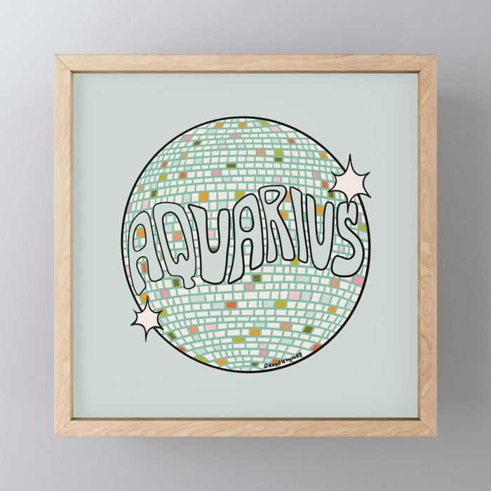 Aquarius Disco Ball Mini Art Print Gallery Image 1