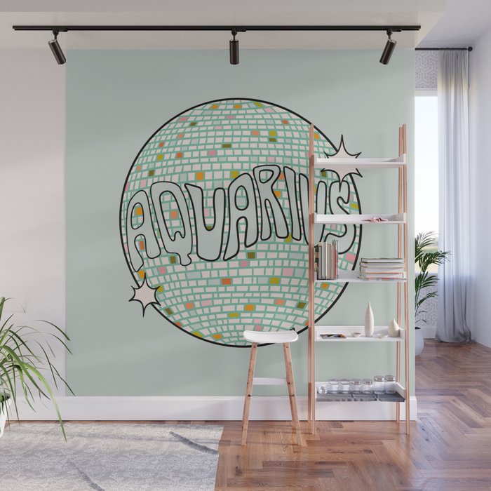 Aquarius Disco Ball Wall Mural Gallery Image 1