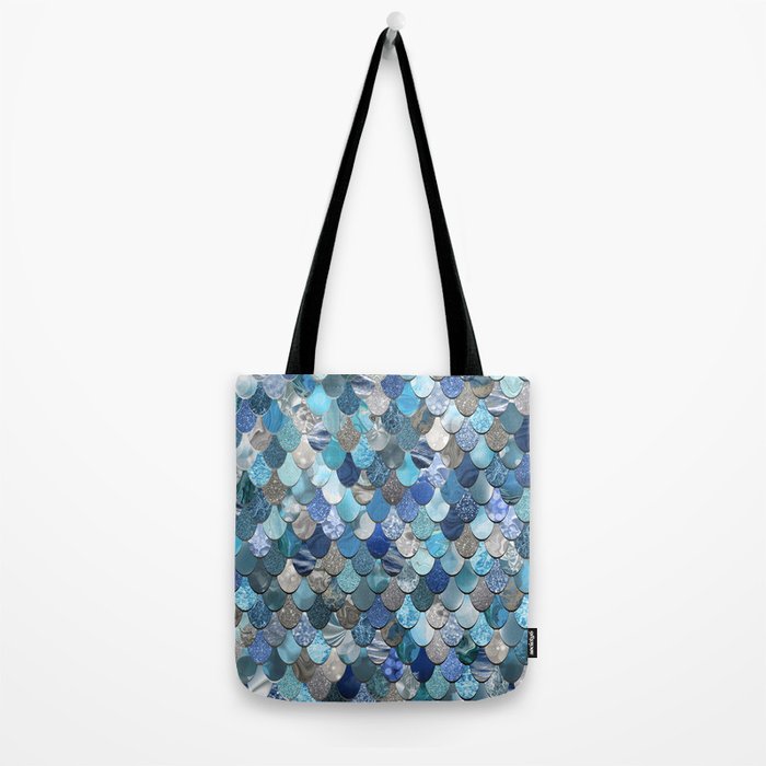 Mermaid Ocean Blue Pattern Tote Bag Gallery Image 2
