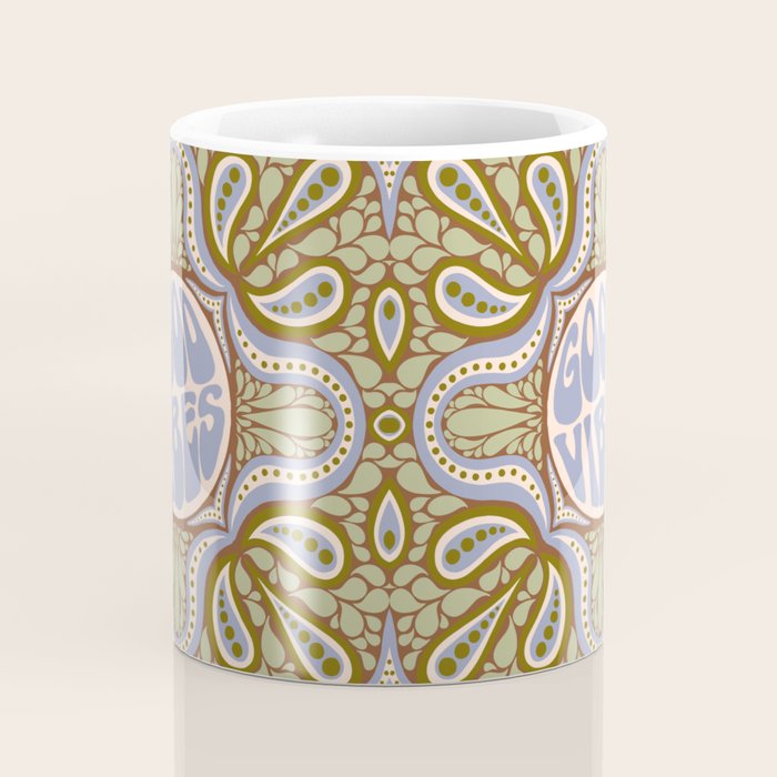 Groovy Good Vibes Typography Coffee Mug Gallery Image 4