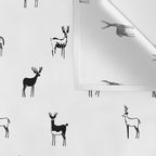 Reindeer animal doodle art pattern Wall Tapestry Gallery Image 3