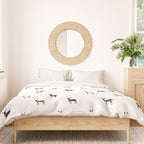 Reindeer animal doodle art pattern Duvet Cover Gallery Image 3