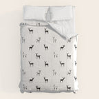 Reindeer animal doodle art pattern Comforter Gallery Image 6