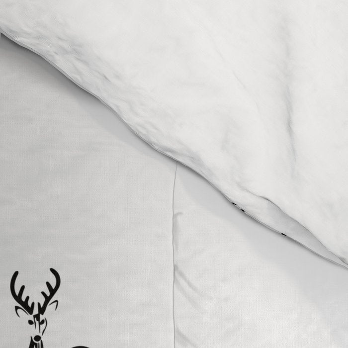 Reindeer animal doodle art pattern Comforter Gallery Image 4