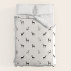 Reindeer animal doodle art pattern Duvet Cover Gallery Image 6