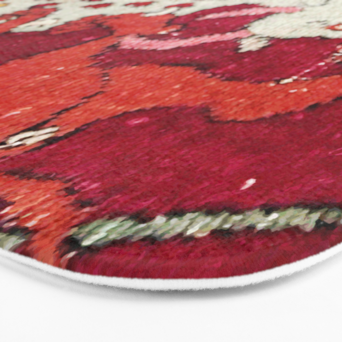 Safavid Antique Hunting Rug Animal Print Bath Mat Gallery Image 3