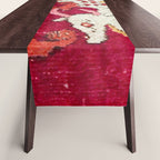 Safavid Antique Hunting Rug Animal Print Table Runner Gallery Image 1