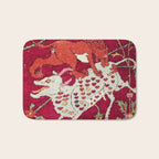 Safavid Antique Hunting Rug Animal Print Bath Mat Gallery Image 1