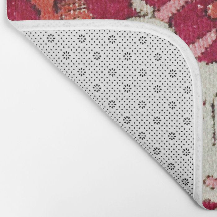 Safavid Antique Hunting Rug Animal Print Bath Mat Gallery Image 2