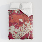 Safavid Antique Hunting Rug Animal Print Duvet Cover Gallery Image 6