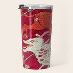 Safavid Antique Hunting Rug Animal Print Travel Mug Gallery Image 3