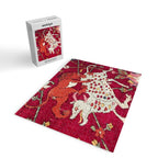 Safavid Antique Hunting Rug Animal Print Jigsaw Puzzle Gallery Image 2