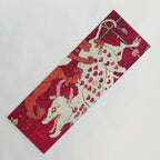 Safavid Antique Hunting Rug Animal Print Yoga Mat Gallery Image 1
