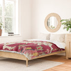 Safavid Antique Hunting Rug Animal Print Duvet Cover Gallery Image 2