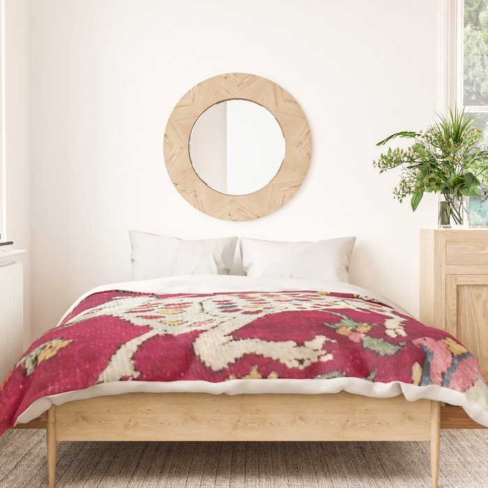 Safavid Antique Hunting Rug Animal Print Duvet Cover Gallery Image 3