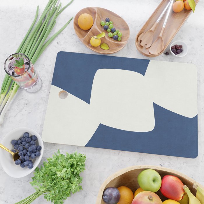 Minimal Shapes blue Cutting Board Gallery Image 2