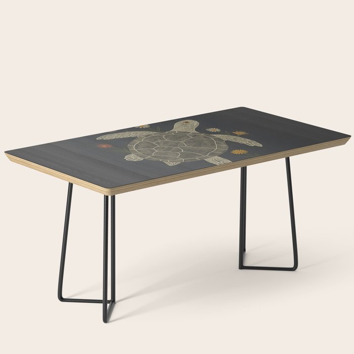 Turtle with Flowers Coffee Table Gallery Image 1