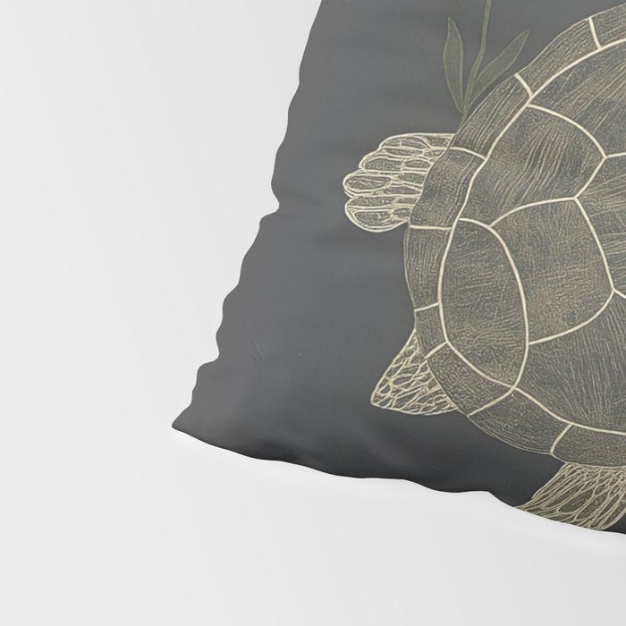 Turtle with Flowers Pillow Sham Gallery Image 4