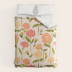 Marigold Dream / Warm Flower Pattern Duvet Cover Gallery Image 6