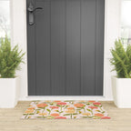 Marigold Dream / Warm Flower Pattern Welcome Mat Gallery Image 3