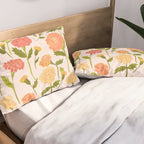 Marigold Dream / Warm Flower Pattern Pillow Sham Gallery Image 2