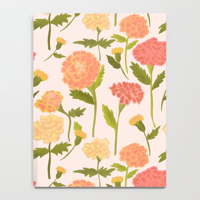 Marigold Dream / Warm Flower Pattern Notebook Gallery Image 4