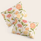 Marigold Dream / Warm Flower Pattern Pillow Sham Gallery Image 3