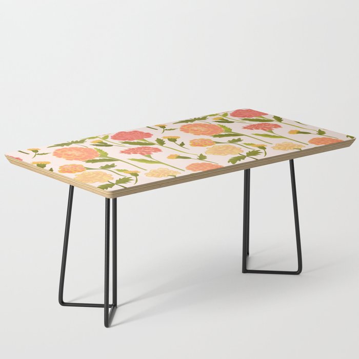 Marigold Dream / Warm Flower Pattern Coffee Table Gallery Image 1