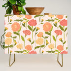 Marigold Dream / Warm Flower Pattern Credenza Gallery Image 1