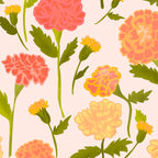 Marigold Dream / Warm Flower Pattern Coffee Mug Gallery Image 2