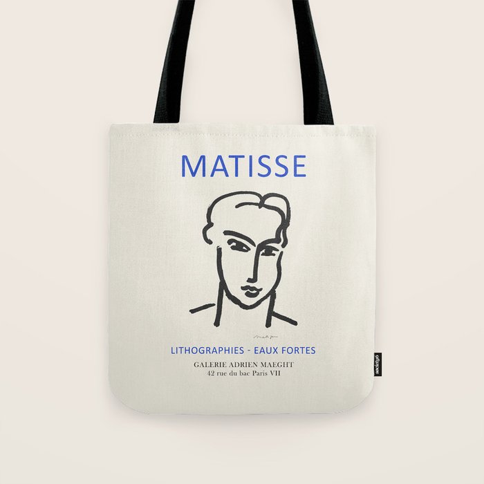 Henri Matisse Vintage Art Exhibition Poster, 1964 Tote Bag Gallery Image 1