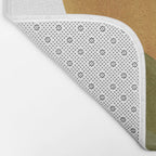 Olive green and mustard shapes Bath Mat Gallery Image 2