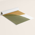 Olive green and mustard shapes Yoga Mat Gallery Image 2