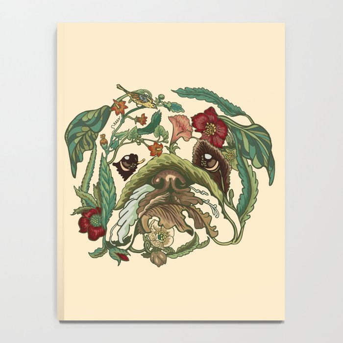 Botanical English Bulldog Notebook Gallery Image 4
