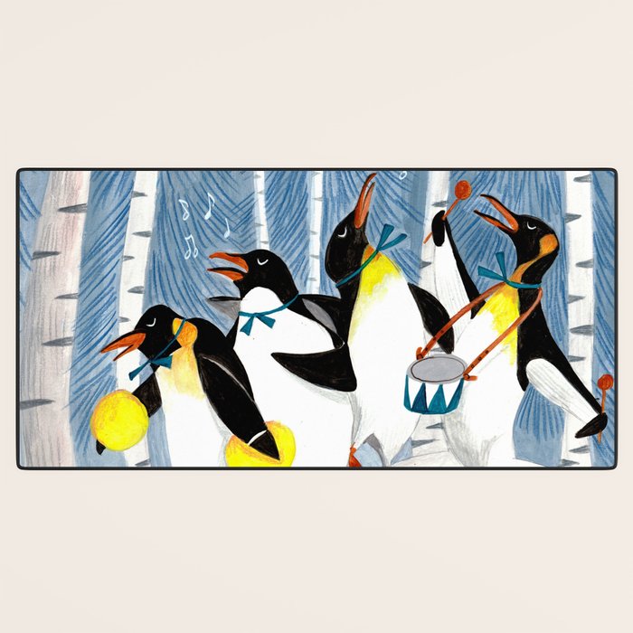Penguin music festive holiday Desk Mat Gallery Image 3