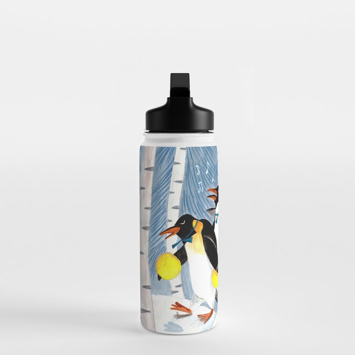 Penguin music festive holiday Water Bottle Gallery Image 3