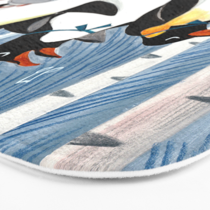 Penguin music festive holiday Bath Mat Gallery Image 3