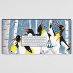 Penguin music festive holiday Desk Mat Gallery Image 1