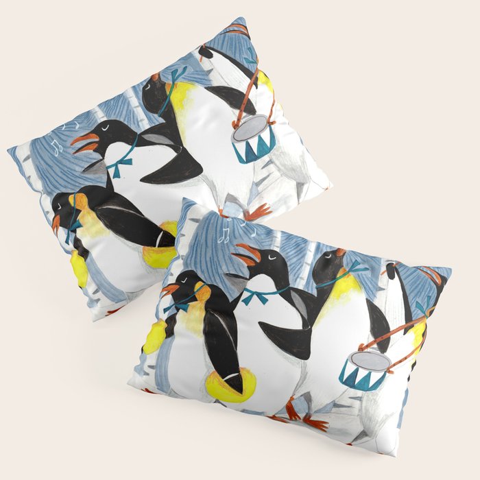 Penguin music festive holiday Pillow Sham Gallery Image 3