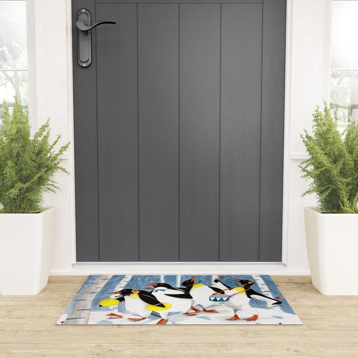 Penguin music festive holiday Welcome Mat Gallery Image 3