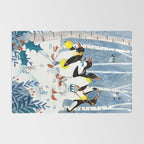 Penguin music festive holiday Rug Gallery Image 2