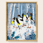 Penguin music festive holiday Serving Tray Gallery Image 1